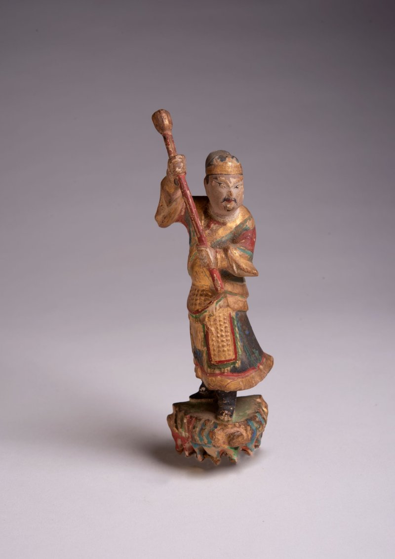 宋/金至元 貼金加彩小木雕人物造像一組十二件 | A GROUP OF TWELVE SMALL POLYCHROME WOOD FIGURES - 图18