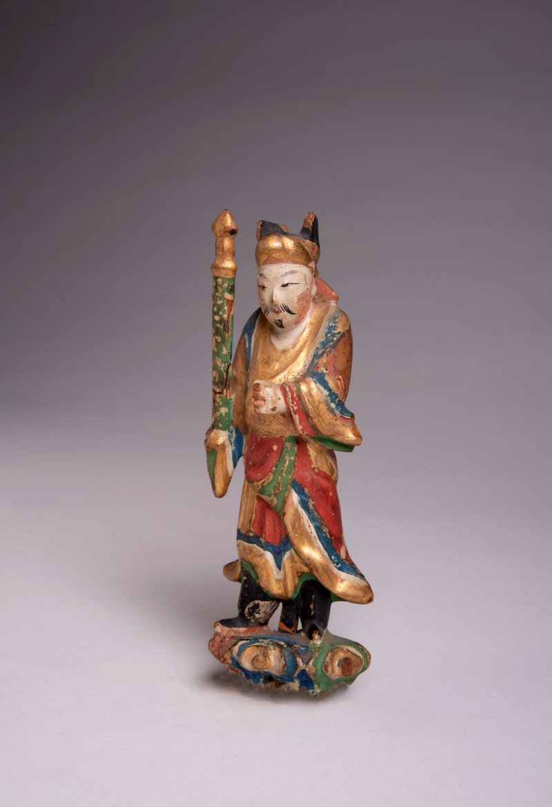 宋/金至元 貼金加彩小木雕人物造像一組十二件 | A GROUP OF TWELVE SMALL POLYCHROME WOOD FIGURES - 图19