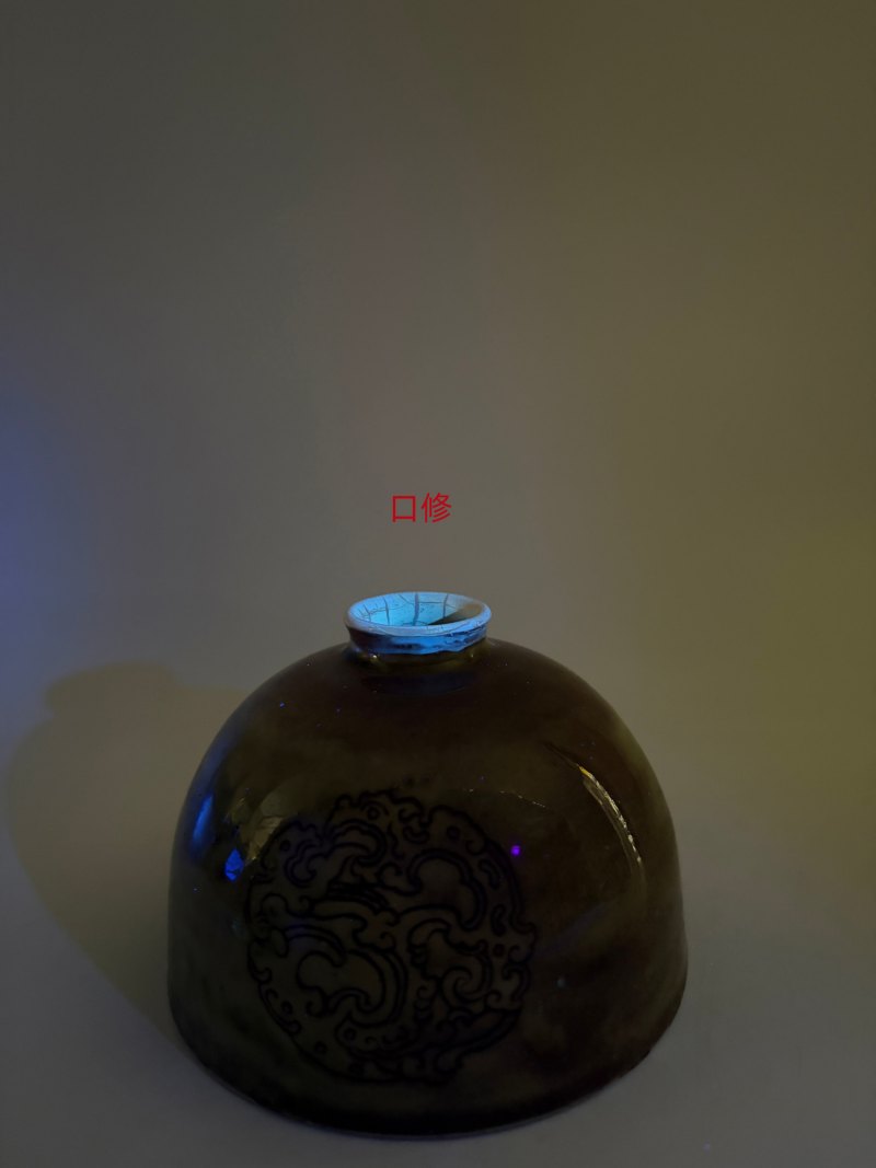清康熙 豇豆红暗刻团螭纹太白尊 - 图11