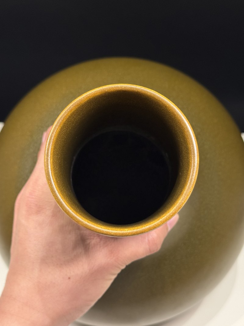 清光绪 茶叶末釉荸荠瓶 - 图6