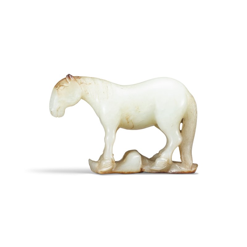 明末/清初 青白玉雕立馬  LATE MING-EARLY QING DYNASTY, 17TH-18TH CENTURY - 图1