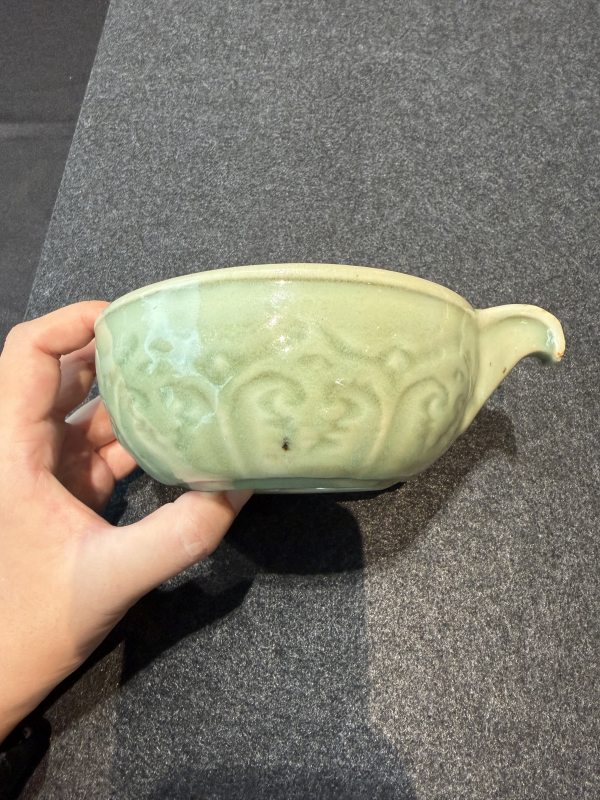 元 龍泉青釉刻花匜 - 图14