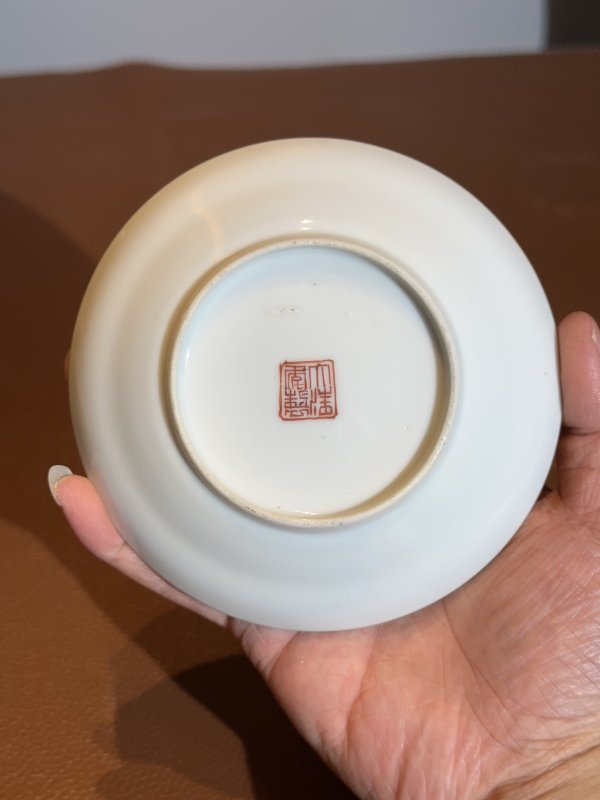 清道光 粉彩无双谱杯碟 - 图10