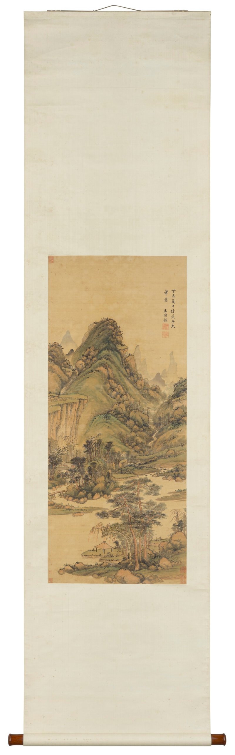 明／清 王時敏（1592-1680）  仿黄子久筆意山水 - 图2
