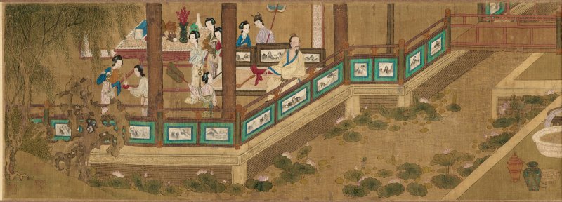 明 仇英（傳，1494-1552）  夏苑納涼圖 - 图4