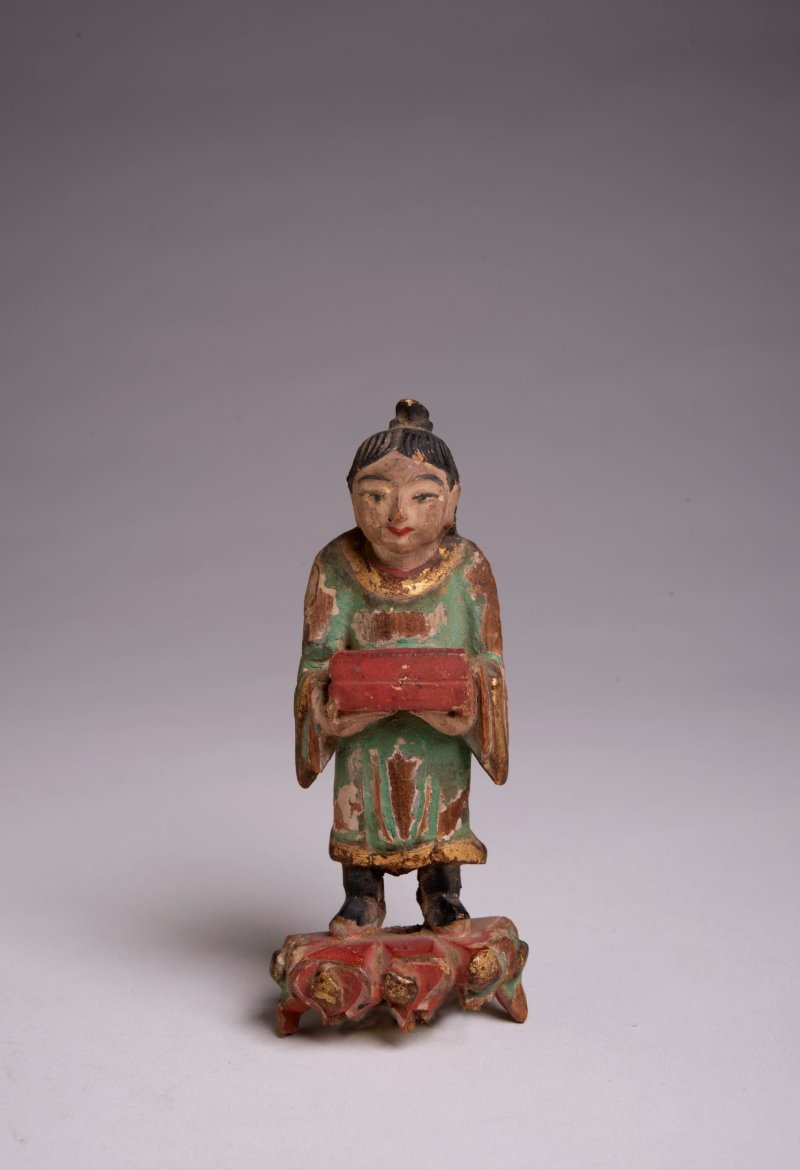 宋/金至元 貼金加彩小木雕人物造像一組十二件 | A GROUP OF TWELVE SMALL POLYCHROME WOOD FIGURES - 图20