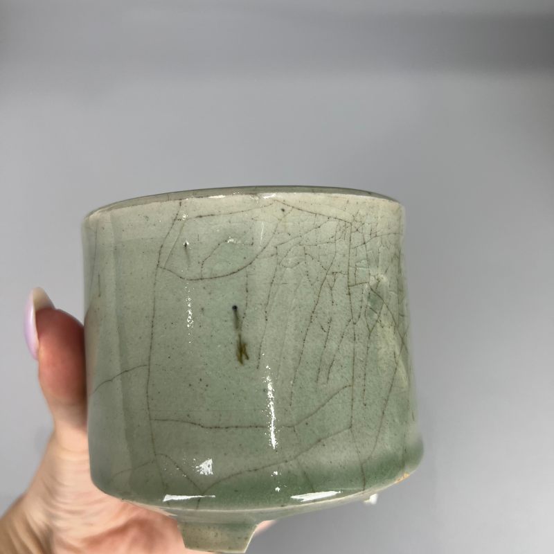 明代 龙泉窑青釉琴炉 - 图8