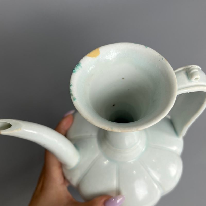 明代 青白釉瓜棱执壶 - 图10