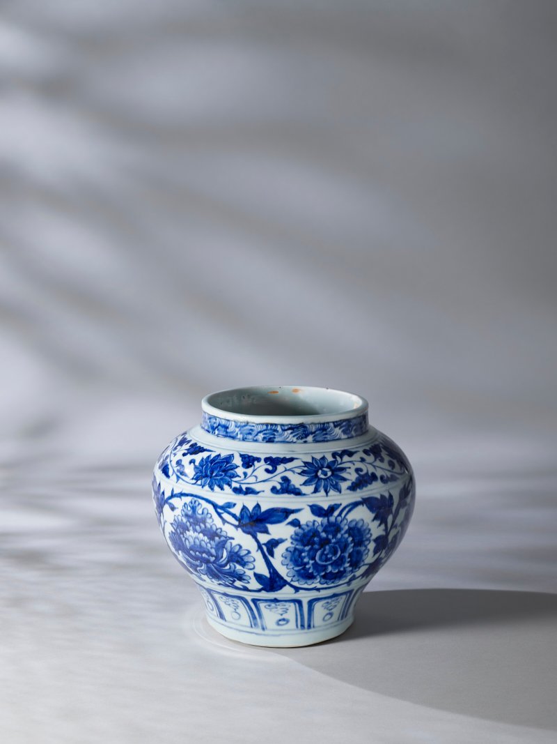 元 青花纏枝牡丹紋罐  YUAN DYNASTY (1279-1368) - 图3