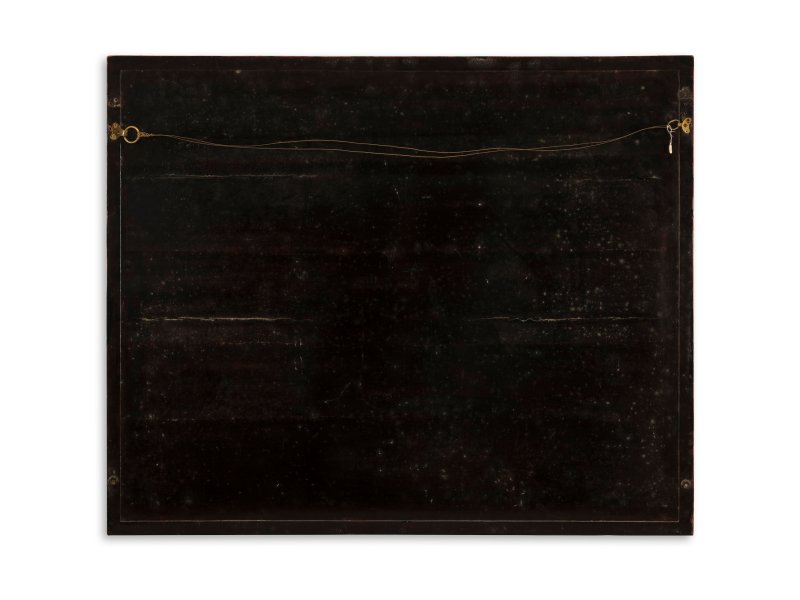 清乾隆十八年（1753）　漆地剔彩嵌寶歲朝慶壽圖長方掛屏 | A RARE IMPERIAL CARVED CINNABAR LACQUER EMBELLISHED IMPERIALLY-INSCRIBED PANEL - 图4