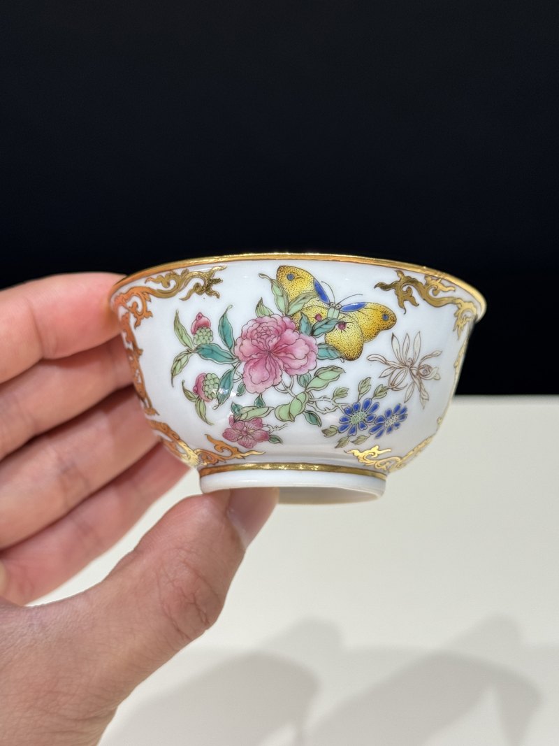 清雍正-乾隆 广珐琅仕女图杯碟一套 - 图6