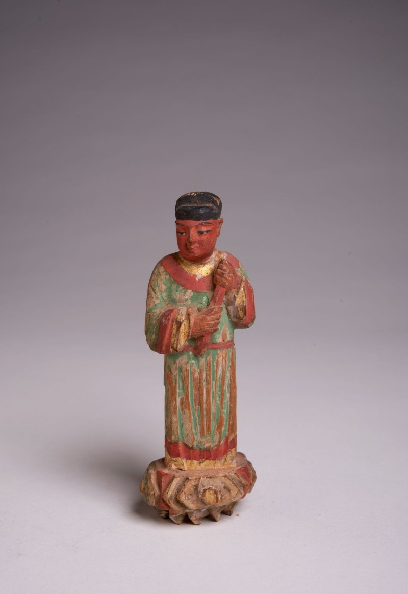 宋/金至元 貼金加彩小木雕人物造像一組十二件 | A GROUP OF TWELVE SMALL POLYCHROME WOOD FIGURES - 图21
