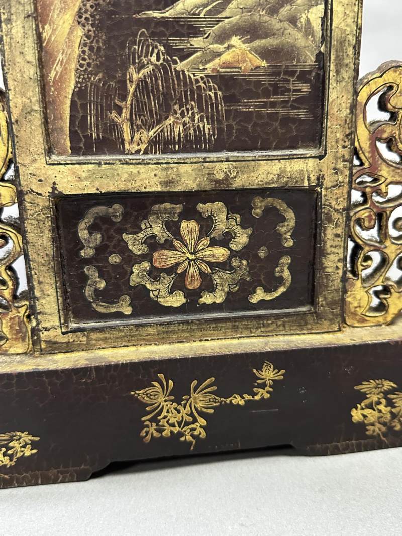    清 大漆描金文房博古架 - 图16