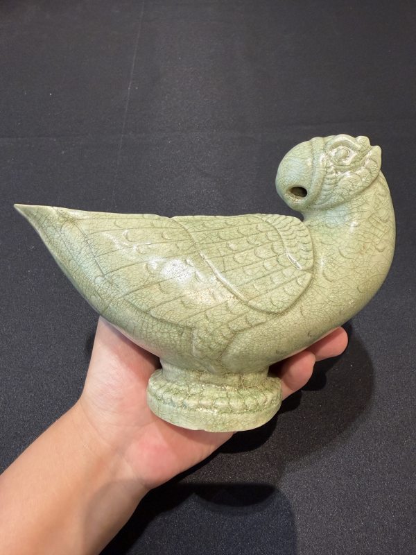 十一至十二世紀青釉鸚鵡杯連座 - 图15