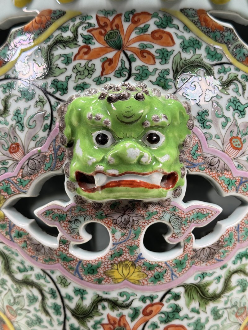 清康熙-雍正 五彩加粉彩缠枝花卉纹鼓凳 - 图12