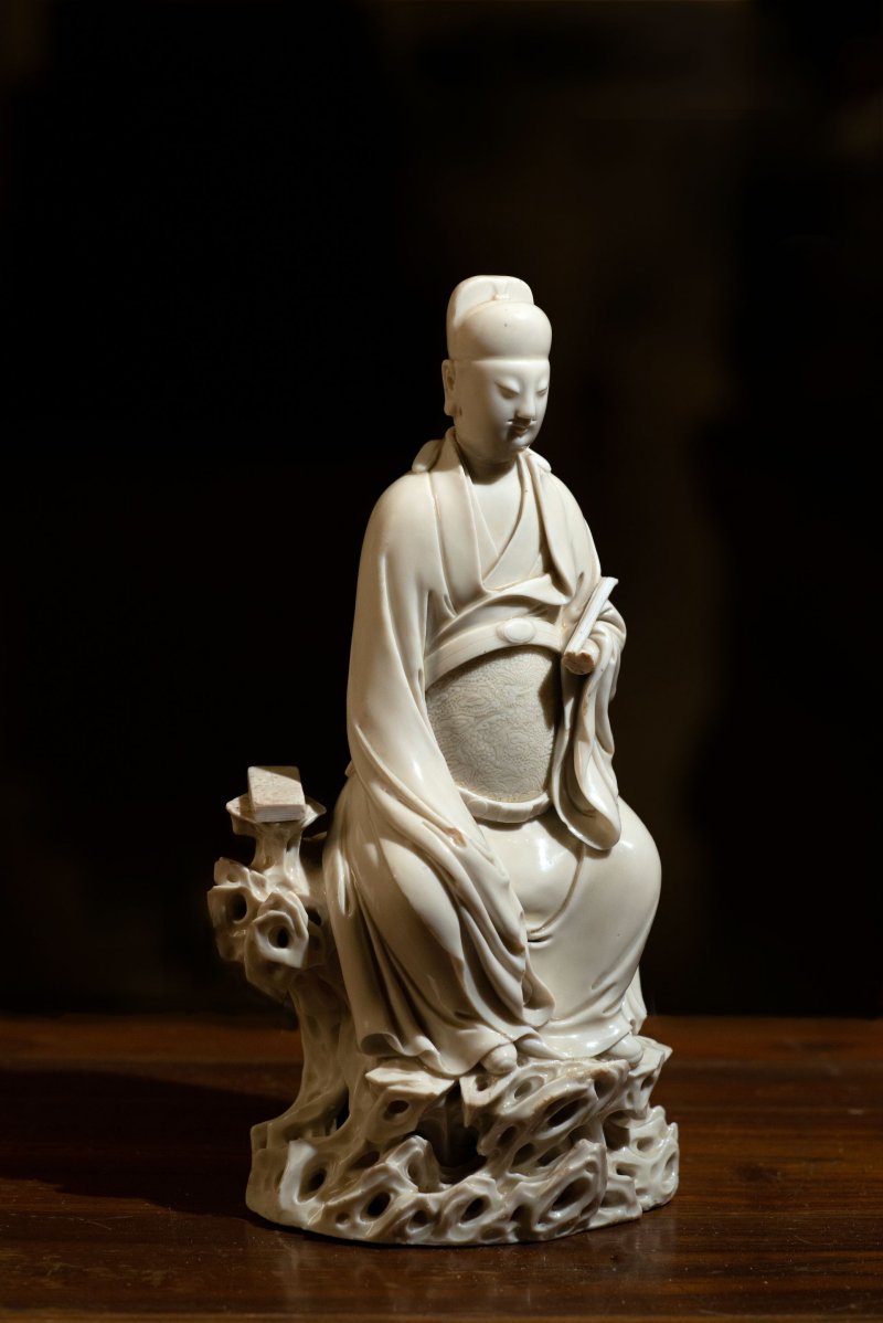 十七世紀 德化白釉文昌帝君坐像 | A SUPERB DEHUA FIGURE OF WENCHANG - 图2