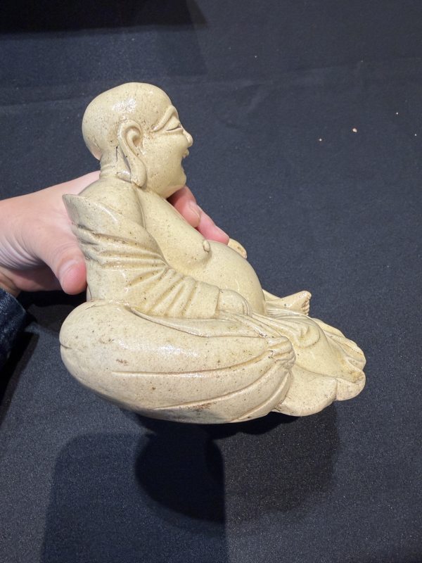 明 漳州窯米黃釉布袋和尚 - 图11