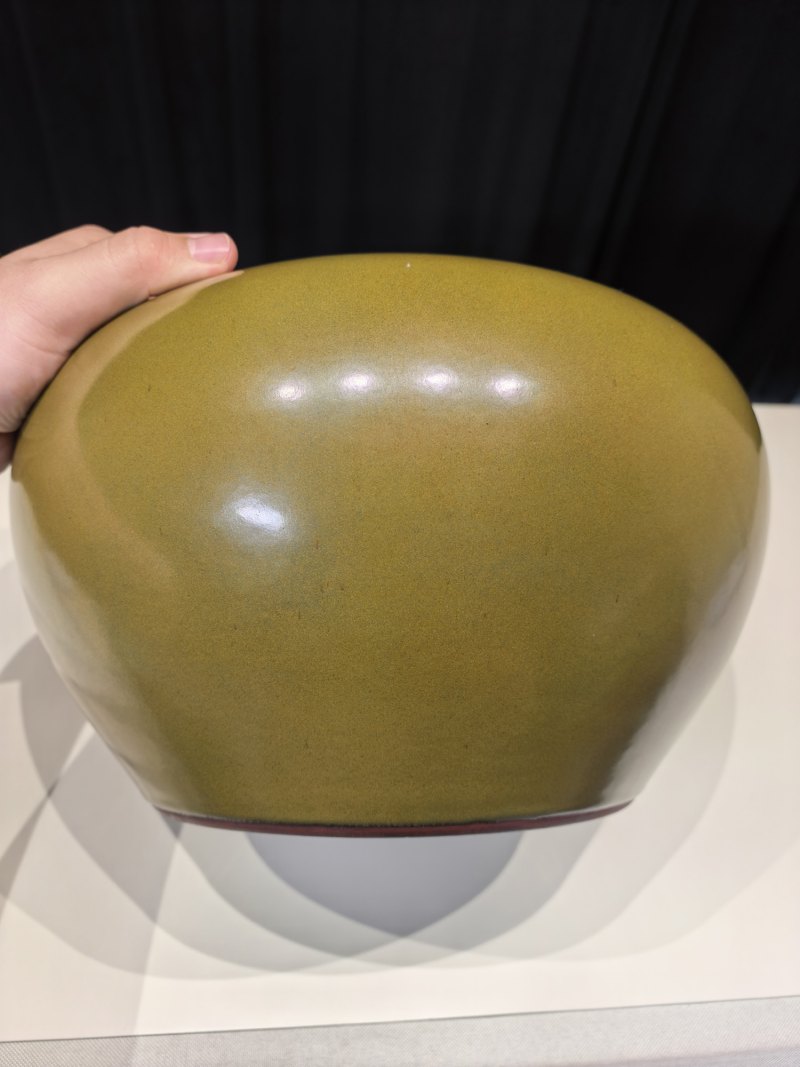 清雍正 茶叶末釉卷缸 - 图7