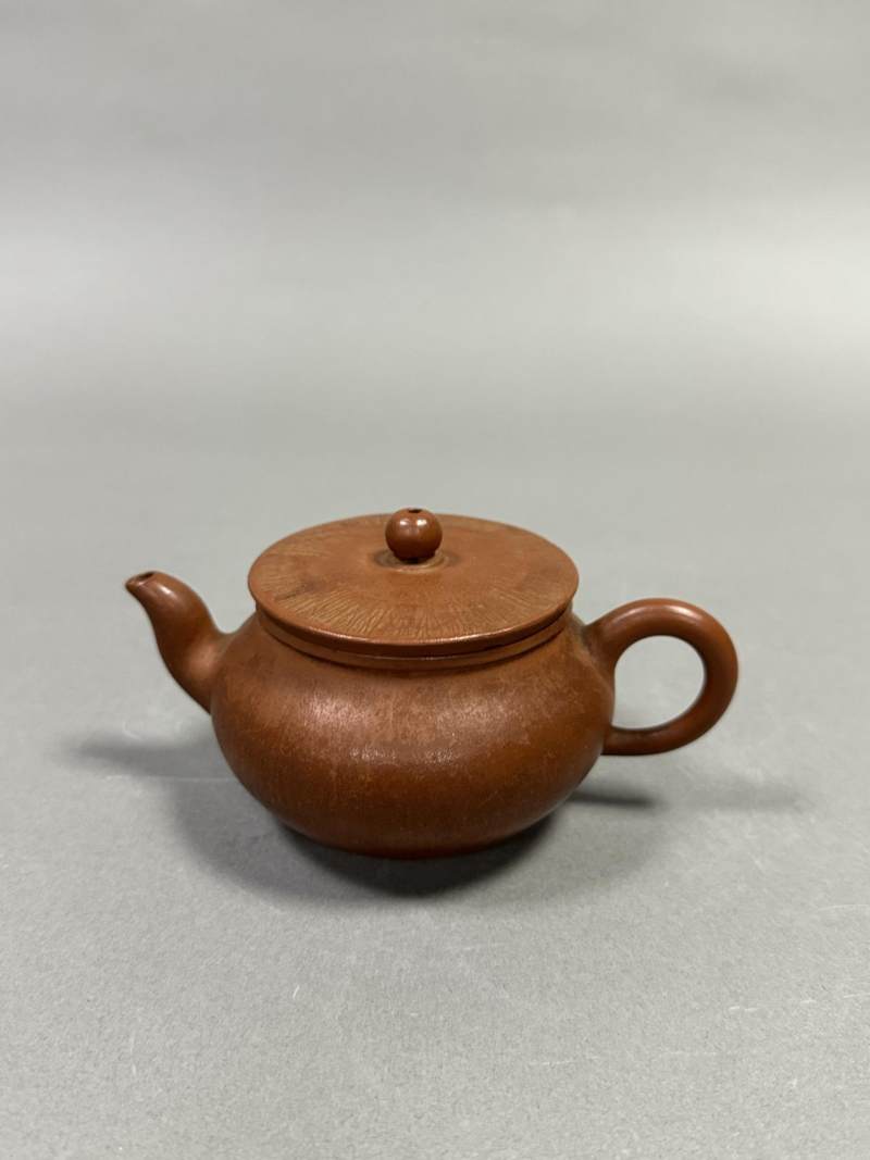    清 朱砂壶、锡茶叶罐（2件/组） - 图3