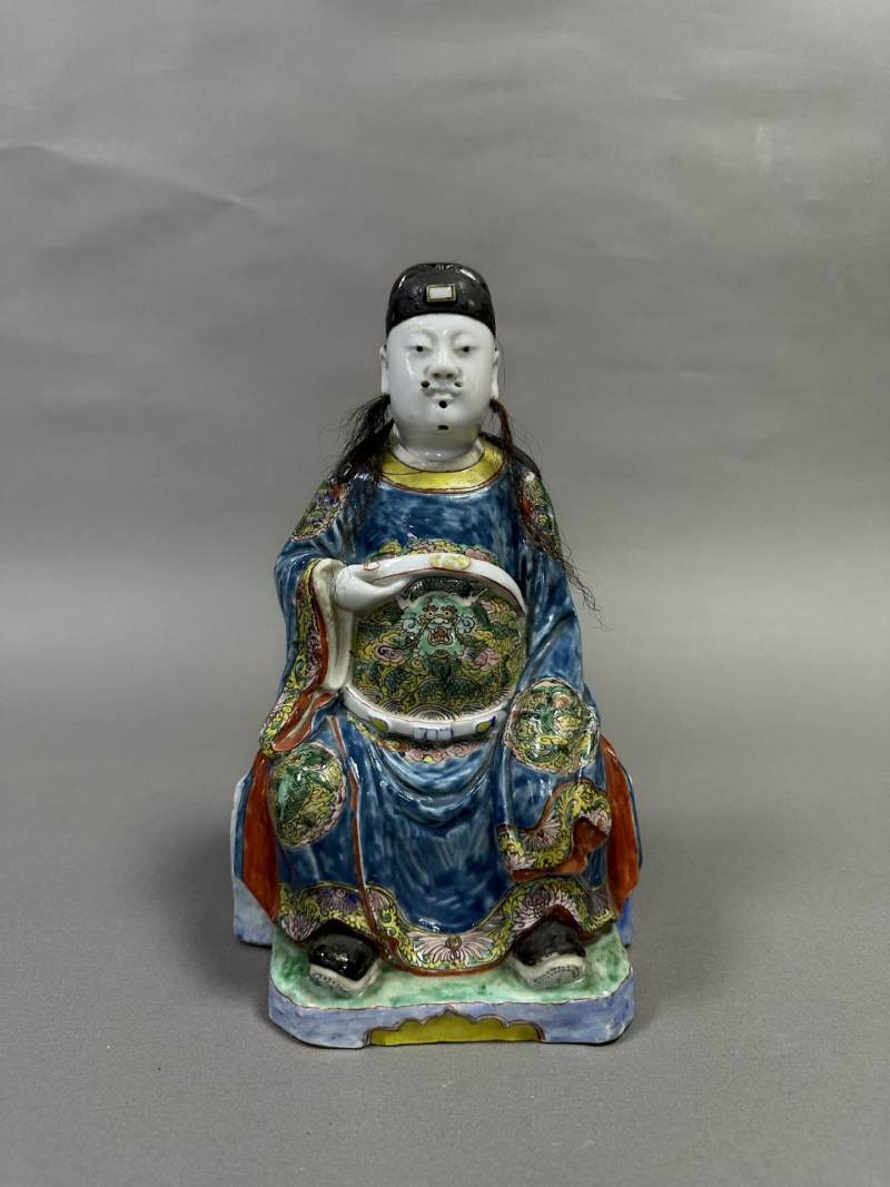    清 德化窑加粉彩文昌帝君 - 图2