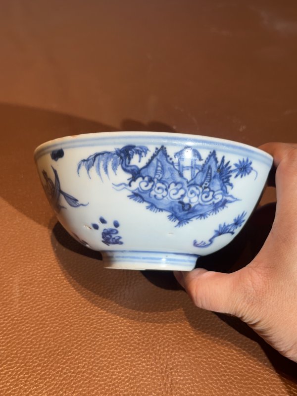 明中期 青花人物纹碗 - 图10