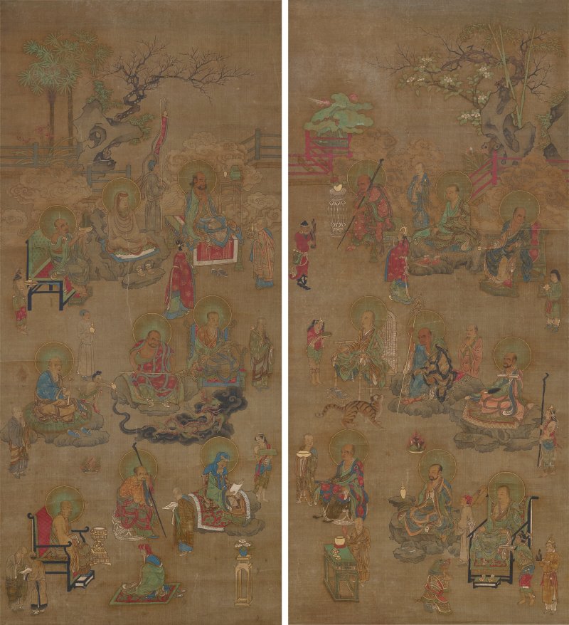 元／明 無款  十八羅漢 - 图1