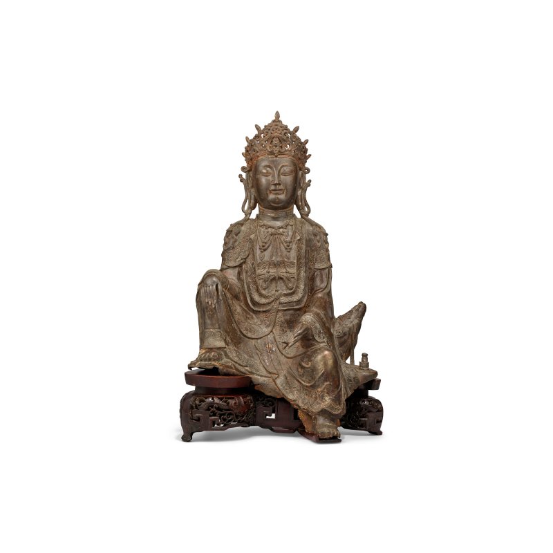 明 銅觀音坐像  MING DYNASTY (1368-1644) - 图1