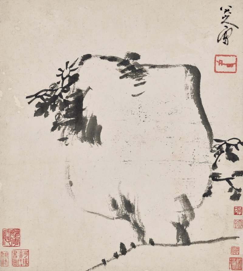 清 八大山人（1626-1705）  水墨花鳥冊 - 图12
