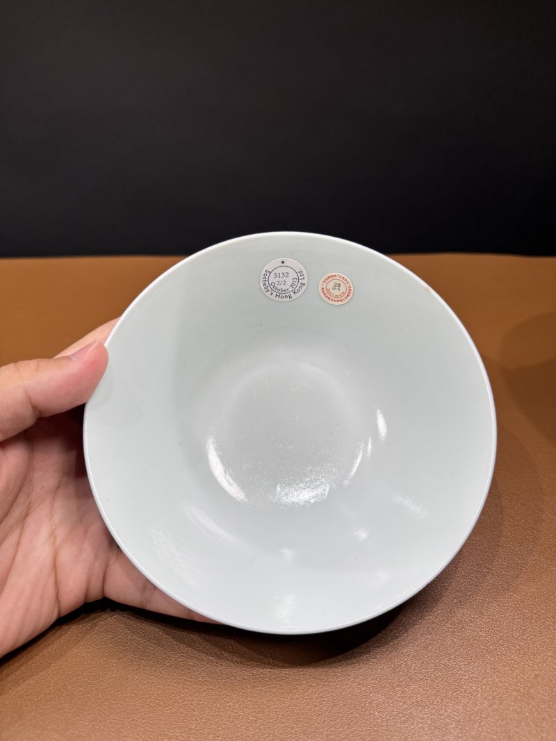 清雍正 霁蓝釉碗一对 - 图11