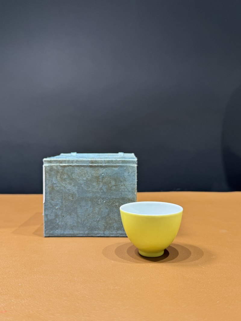 清雍正 柠檬黄釉小杯 - 图5