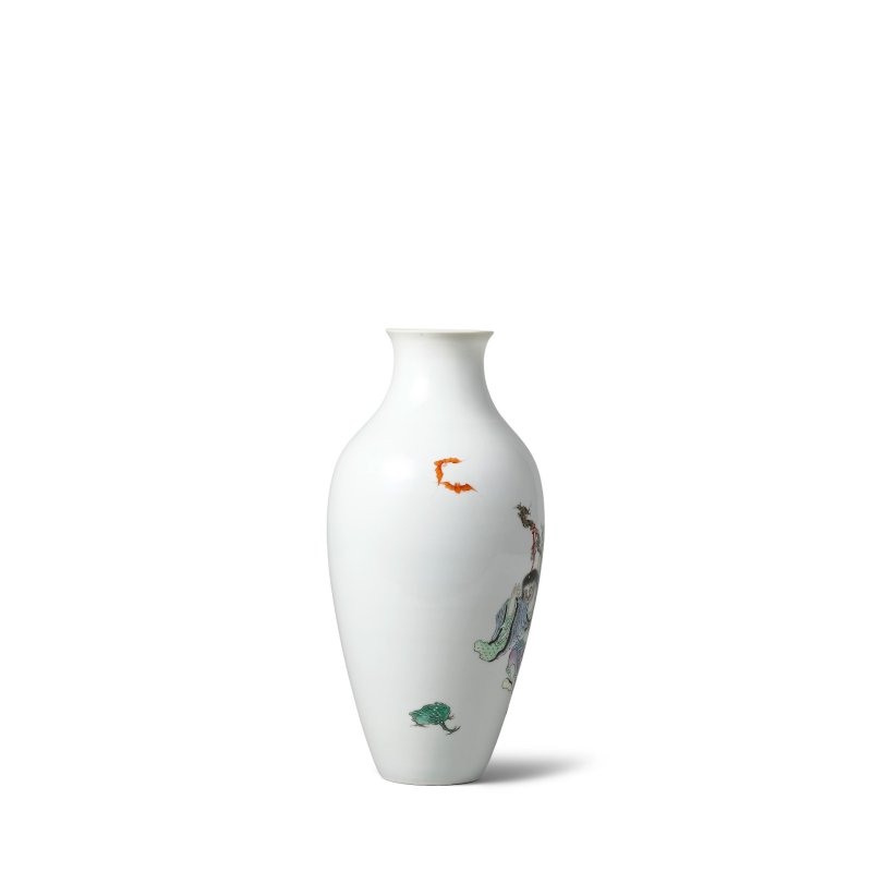 民國　粉彩「壽老劉海戲蟾」瓶 | A FAMILLE-ROSE 'IMMORTALS' VASE - 图2