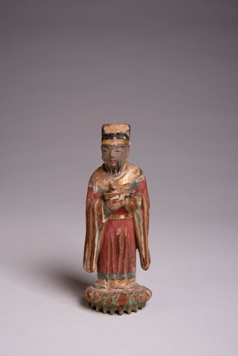 宋/金至元 貼金加彩小木雕人物造像一組十二件 | A GROUP OF TWELVE SMALL POLYCHROME WOOD FIGURES - 图25