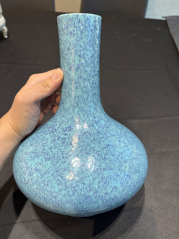 清乾隆爐鈞釉荸薺瓶 - 图7