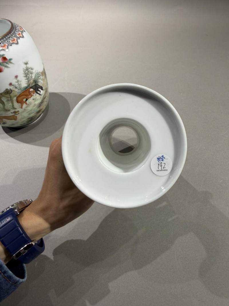    粉彩十全图灯罩 - 图9