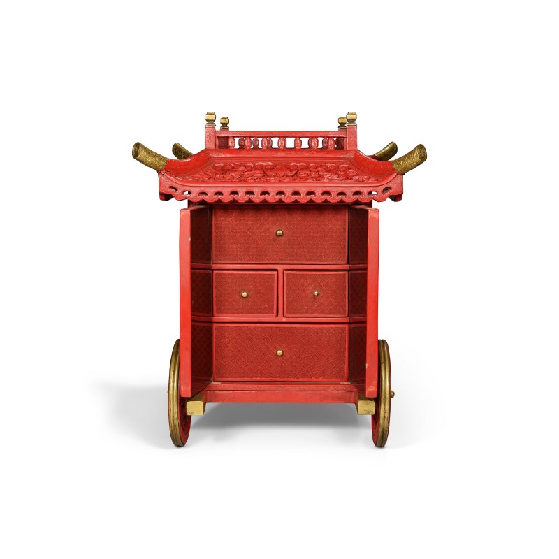清中期 御製剔彩花果紋輦式香几  MID-QING DYNASTY - 图3