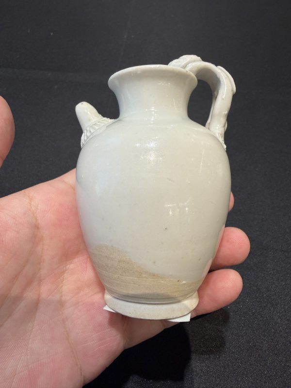唐 邢窯白釉獅柄執壺 - 图13