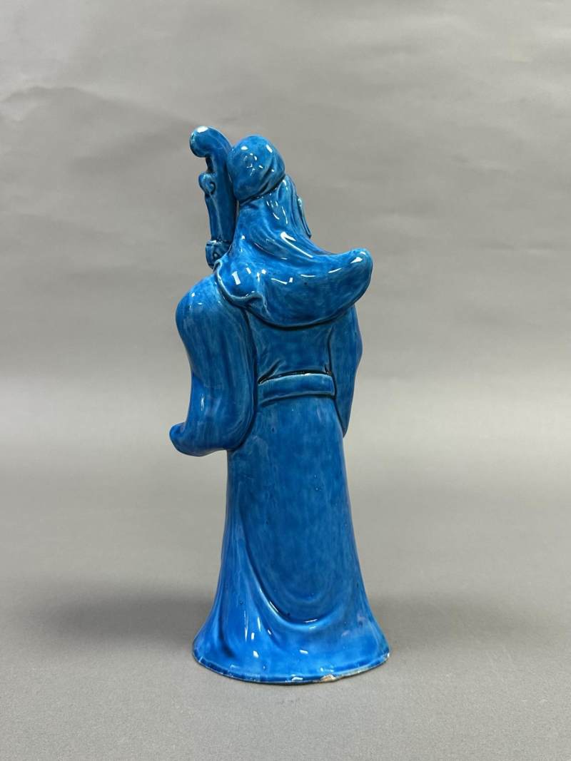    曾龙升款孔雀蓝关公 - 图6