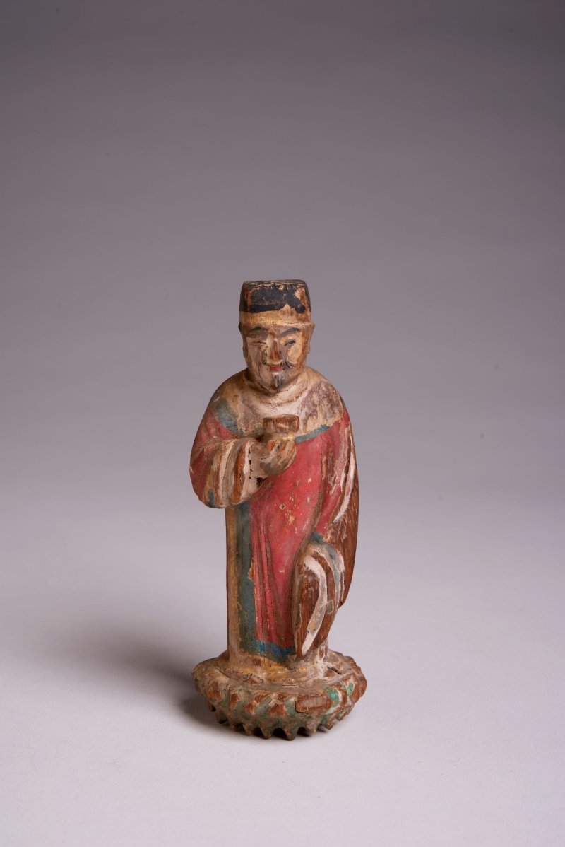 宋/金至元 貼金加彩小木雕人物造像一組十二件 | A GROUP OF TWELVE SMALL POLYCHROME WOOD FIGURES - 图26