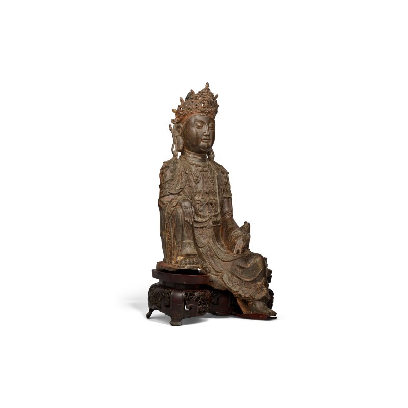 明 銅觀音坐像  MING DYNASTY (1368-1644) - 图2