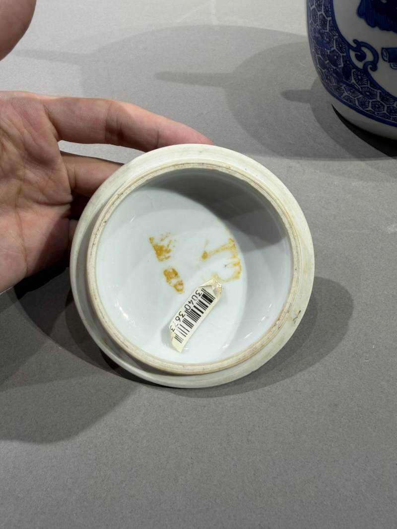    清康熙 青花博古纹茶壶 - 图7