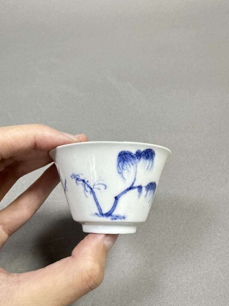    清康熙 青花士子赴京图杯 - 图4