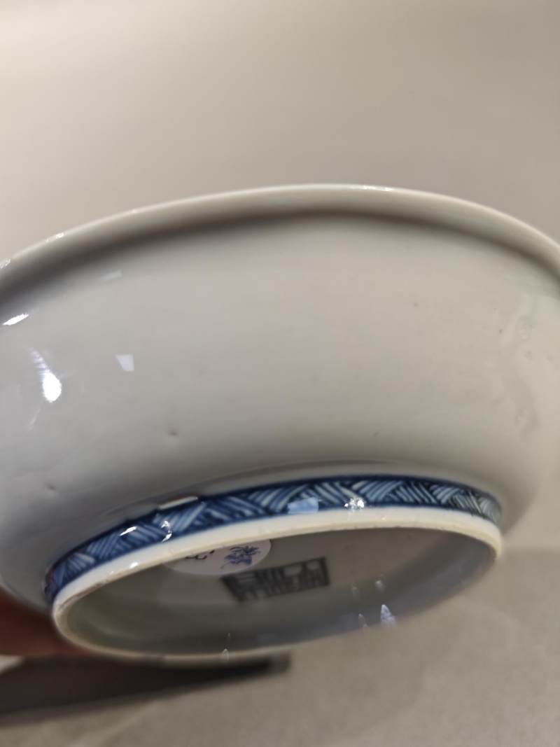    明嘉靖 青花沥粉一路连科盘（一对） - 图16
