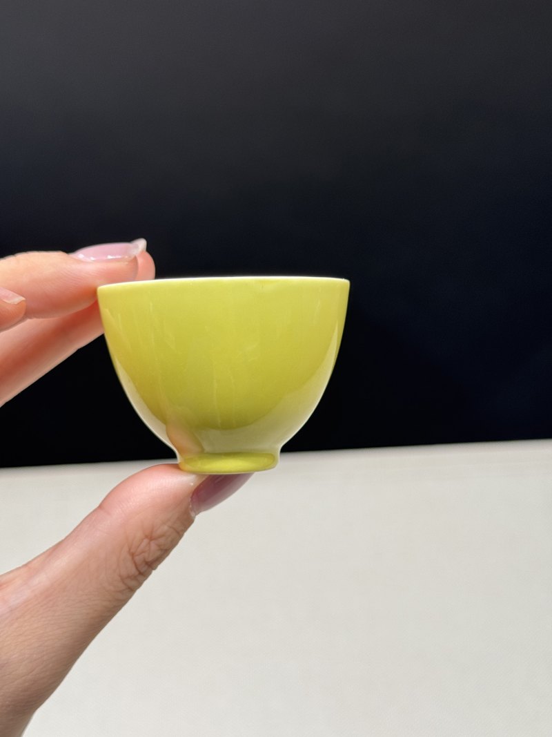 清雍正 柠檬黄釉小杯 - 图7