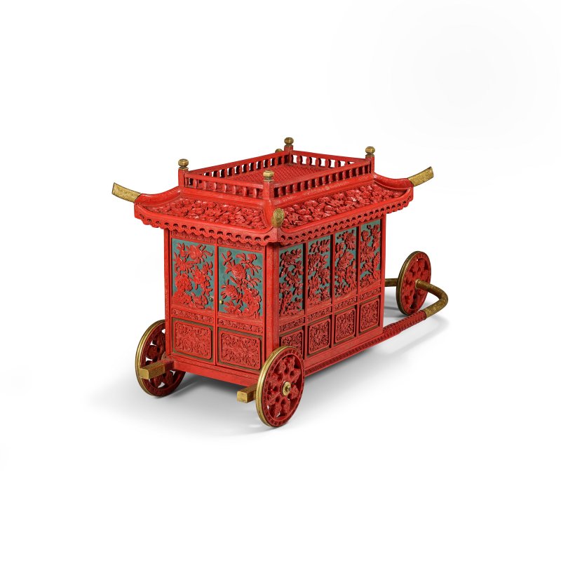 清中期 御製剔彩花果紋輦式香几  MID-QING DYNASTY - 图4