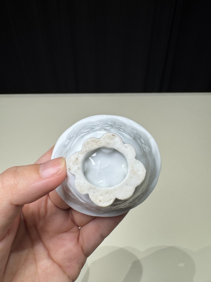 清早期 德化窑白釉玉兰杯一组五只 - 图15