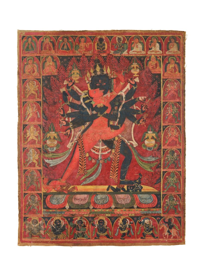 藏中 十四/十五世紀 勝樂金剛唐卡 | A THANGKA OF CHAKRASAMVARA