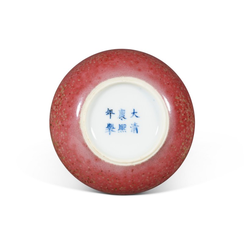 清康熙 豇豆紅釉印泥盒 三行六字楷書款  KANGXI SIX-CHARACTER MARK IN UNDERGLAZE BLUE AND OF THE PERIOD (1662-1722) - 图2