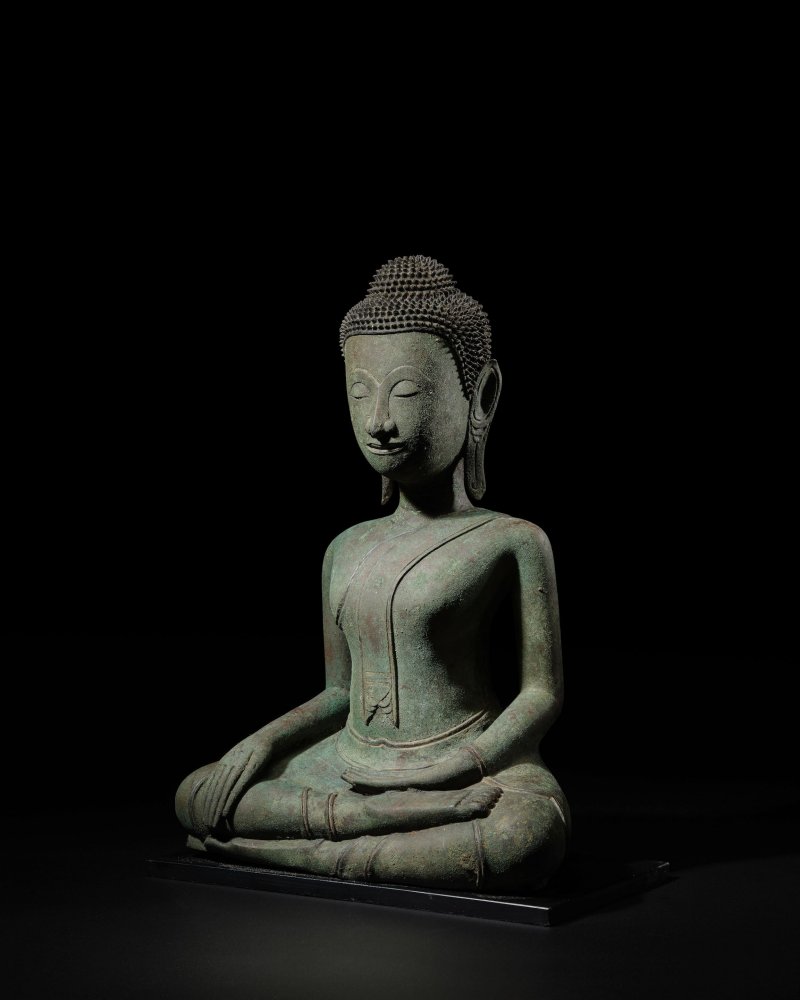 老撾 十七世紀 佛陀銅像 | A COPPER ALLOY FIGURE OF BUDDHA - 图5
