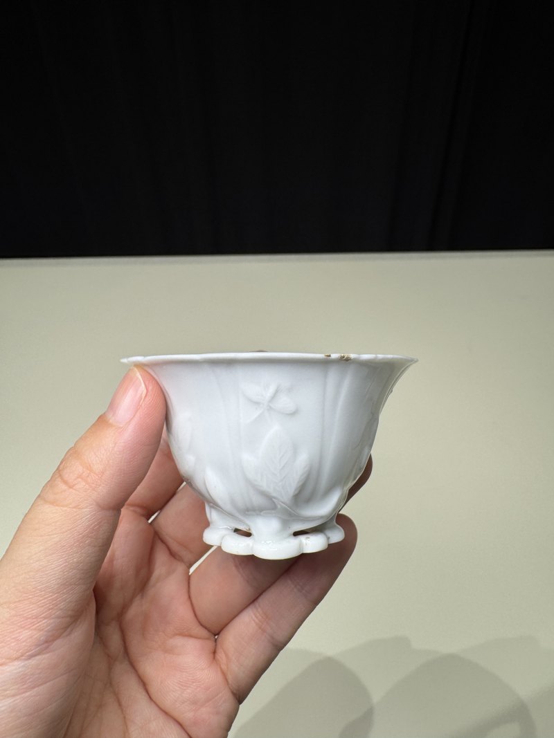清早期 德化窑白釉玉兰杯一组五只 - 图16