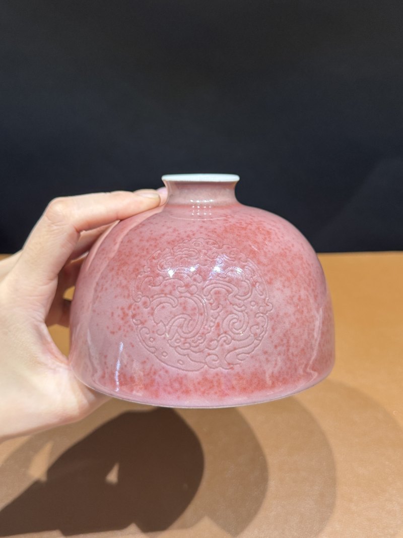 清康熙 豇豆红釉太白尊 - 图3